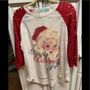 Cute Southern Grace Christmas Santa High-Low Top